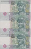 Ukrajna 2004. 1H 3-as ívben T:I Ukraine 2004. 1 Hryvnia in sheet of three C:Unc