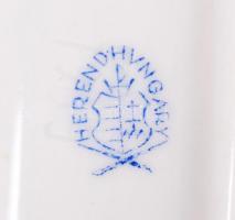 Herendi Viktória mintás fogpiszkáló tartó, jelzett, kézzel festett, hibátlan, 8×3 cm, m:5.5 cm