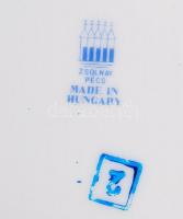 Zsolnay Pompadour leveses tál, jelzett, kézzel festett, hibátlan, 31.5×20 cm, m:20 cm