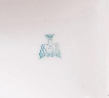 Német porcelán, libapásztor lány, jelzett, kézzel festett, hibátlan, m:18 cm, h:21 cm