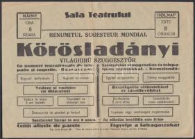 1946 Brassó, Szórólap a kőrösladányi világhírű szuggesztör előadásáról