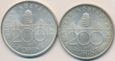 1993. 200Ft Ag "MNB" (2x) T:2