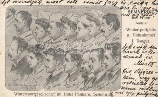 Wintersportgesellschaft im Hotel Panhans, Semmering / Austrian winter sports society