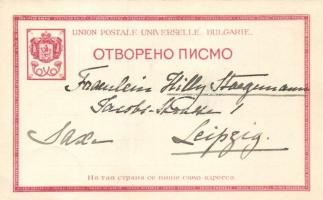 1899 Sofia, Levski monument, railway station, litho