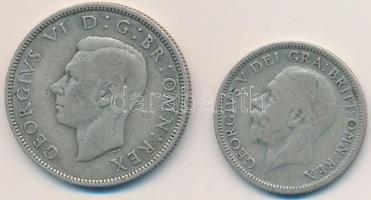 Nagy-Britannia 1927. 1Sh Ag "V. György" + 1937. 2Sh Ag "VI. György" T:2-/3
Great...