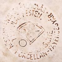 Drasche mázas mozsár, keménycserép, apró mázhibával, m:17 cm