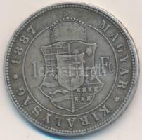 1887KB 1Ft Ag "Barokk címer" T:2-