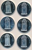 DN "Árpád-Házi Szentjeink" 6db klf ezüstözött CuNi emlékéremből álló éremszett díszdobozba...