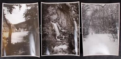 cca 1920-1930 Tájképek, hátoldalon feliratozva, 6 db fotó, 24x18 cm