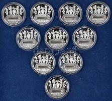 DN. "Magyarország Borvidékei" multicolor mini üvegcsés ezüstözött emlékérem sorozat komple...