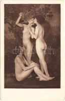 Erotic postcard, nudes