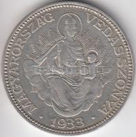 1933. 2P Ag "Madonna" T:2-,3 Adamo P7