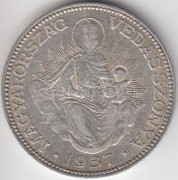 1937. 2P Ag "Madonna" T:2- Adamo P7