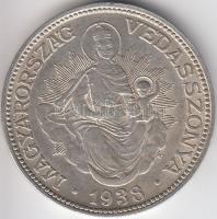 1938. 2P Ag "Madonna" T:2,2- Adamo P7