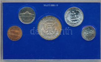 Amerikai Egyesült Államok 1964. 1c + 5c + 1d Ag + 1/4$ Ag + 1/2$ Ag "Elnökök kollekció" sz...