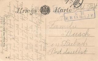 Kronprinz Rupprecht, der Sieger von Metz, mit seinem Stabe 'Kriegskarte' K. 21. / Crown pr...