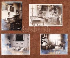 1892-1918 Fotóalbum adakalehi, kassai, kaposvári,felvidéki, temesvári fotókkal, kb. 150 képpel