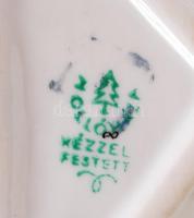 Hollóházi porcelán, kézzel festett női akt szobor, hibátlan, jelzett, 30 cm