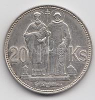 Szlovákia 1941. 20K Ag "Cirill és Metód" T:2 Slovakia 1941. 20 Korun Ag "St. Kyrill and St. Methodius" C:XF Krause KM#7.1