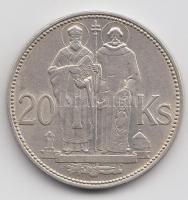 Szlovákia 1941. 20K Ag "Cirill és Metód" T:2- Slovakia 1941. 20 Korun Ag "St. Kyrill and St. Methodius" C:VF Krause KM#7.1