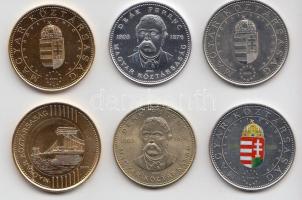 2003-2009. 10Ft-200Ft 6klf aranyozott, ezüstözött, multicolor és forgalmi fémpénz T:vegyes