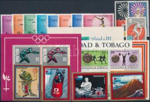 Olimpia motívum tétel 1971-1973 15 db bélyeg + 3 db blokk, 1971-1973 Olympics theme items 15 stamps + 3 blocks