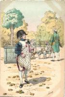 Napoleon, etching style art postcard 'G. H. Paris Série 61.'