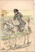 Napoleon, etching style art postcard 'G. H. Paris Série 61.'