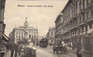 Milan, Milano; Piazza Cordusio e Via Dante