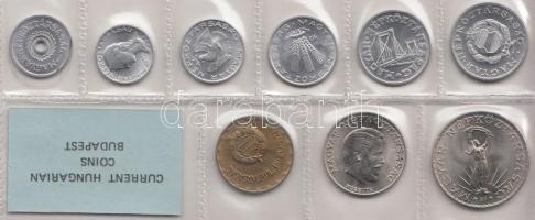 1977. 2f-10Ft 9db klf érmés forgalmi sor fóliatokban T:1