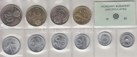 1983. 2f-20Ft 10db klf érmés forgalmi sor fóliatokban T:1