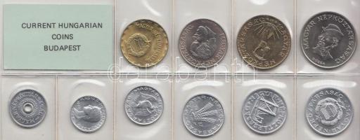 1987. 2f-20Ft 10db klf érmés forgalmi sor fóliatokban T:1