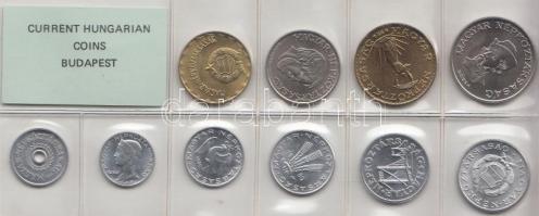 1989. 2f-20Ft 10db klf érmés forgalmi sor fóliatokban T:1