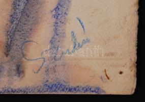 Szabó jelzéssel: Férfi fej. Akvarell, papír, 40×31 cm