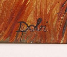 Dobi Ilona: Vadkacsák. Olaj, farost, jelzett, fa keretben, 51x71 cm