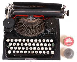 cca 1940 Continental írógép magyar billentyűzettel, tintaszalaggal / Vintage typewriter with ink ribbon, 30x30x10
