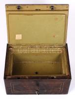 Zárható fém doboz kulccsal, 22x15x10 cm