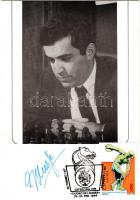 Gary Kasparov sakkmester aláírt képeslap / Chess master autograph signed postcard