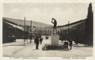 Athens, Discobole et Stade / Discobolus statue, Olympic Stadium