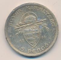 1938. 5P Ag "Szent István" T:3 ph.
Adamo P8.1