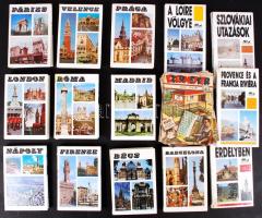 Nagy bolhapiac tétel 16 db Panoráma útikönyv, 2 falióra, tollasütők, akkutöltő, mobiltelefon, 2 távi...