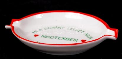 Herendi Nikotexes csikknyomó és hamutál, kézzel festett, jelzett (koronás), hibátlan, m:4,5cm , 7×11...