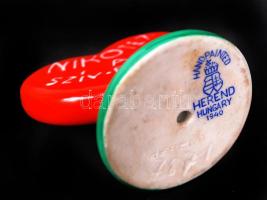 Herendi Nikotexes csikknyomó és hamutál, kézzel festett, jelzett (koronás), hibátlan, m:4,5cm , 7×11...