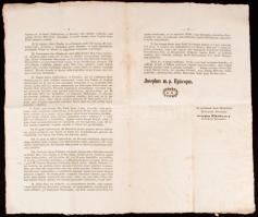 1810 Bélánszky József püspök hirdetmlénye latin nyelven 4p
