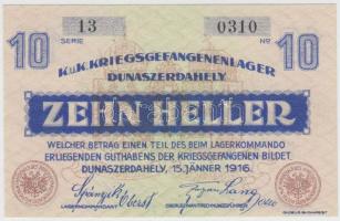 Dunaszerdahely / hadifogolytábor 1916. január 15. 10f T:I