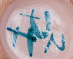 Iparművész retró váza, festett mázas kerámia, jelzett, hibátlan, m:25 cm