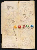 1933 Gödöllő Jamboree térkép magyar és külföldi csekészek ílárásával / 1933 Gödöllö Jamboree map wit...