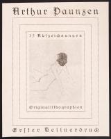 1919 Arthur Paunzen (1890-1940): 15 Aktzeichnungen című mappából mind a 15 db alkotás. Színezett litográfia, papír, ceruzával jelzett mindegyik!! / Austrian artist 15 p. erotic graphic. Lithograph, all of them signed with pencil 28x35 cm