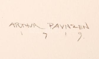 1919 Arthur Paunzen (1890-1940): 15 Aktzeichnungen című mappából mind a 15 db alkotás. Színezett lit...