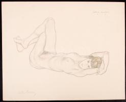 1919 Arthur Paunzen (1890-1940): 15 Aktzeichnungen című mappából mind a 15 db alkotás. Színezett lit...